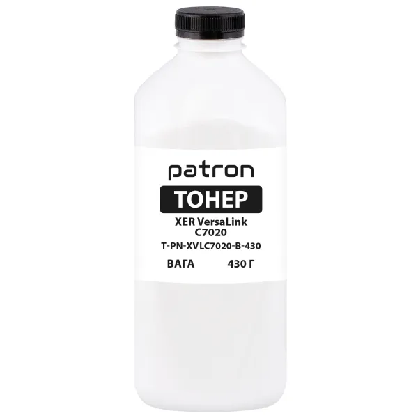 Тонер XER VersaLink C7020 флакон, 430 г, черный Patron (PN-XVLC7020-B-430)