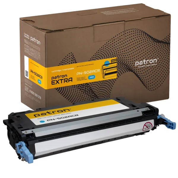 Картридж совместимый HP 502A (Q6471A) голубой Extra Patron (PN-502ACR)
