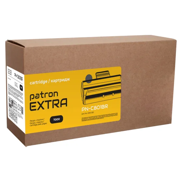 Тонер-картридж сумісний Oki 44643008 (C801/C821) чорний Extra Patron (PN-C801BR)