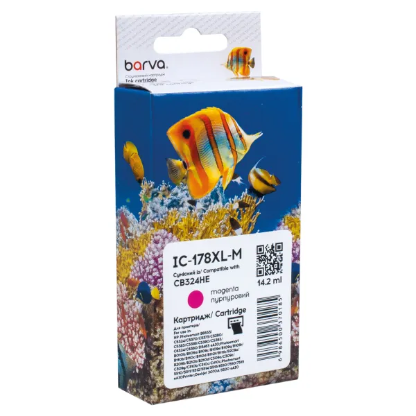 Картридж сумісний HP 178XL (CB319HE/CB324HE) 950 арк, пурпуровий Barva (IC-178XL-M)