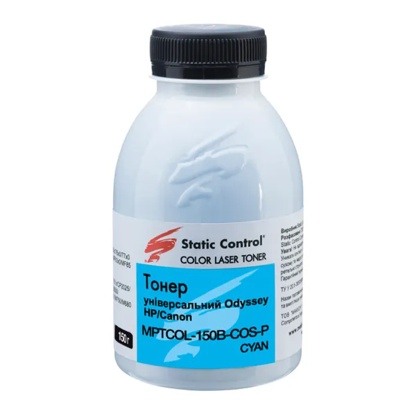 Тонер HP универсальный MPTCOL флакон, 150 г, голубой SCC (MPTCOL-150B-COS-P)