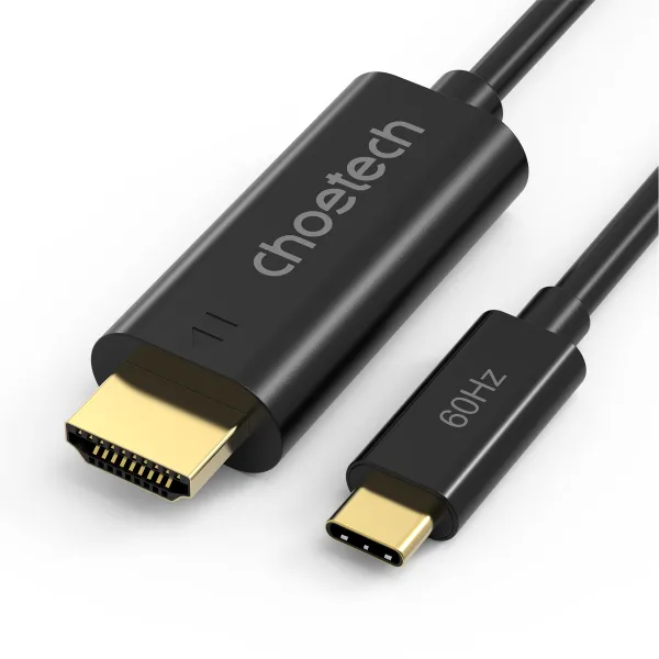 Кабель Type-C - HDMI, 1,8 м черный Choetech (CH0019-BK-V3)
