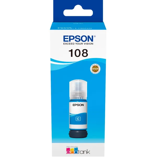 Чернила 108 голубые, 70 мл Epson (C13T09C24A)