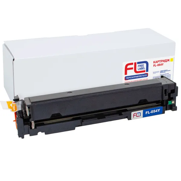 Картридж совместимый Canon 054 желтый Free Label (FL-054Y)