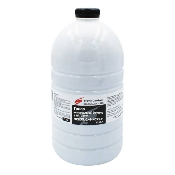 Тонер HP універсальний MPTCOL3 флакон, 1 кг, чорний SCC (MPTCOL-1KG-KOS3-P)