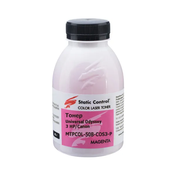 Тонер HP універсальний MPTCOL3 флакон, 40 г, пурпуровий SCC (MPTCOL-40B-MAOS3-P)