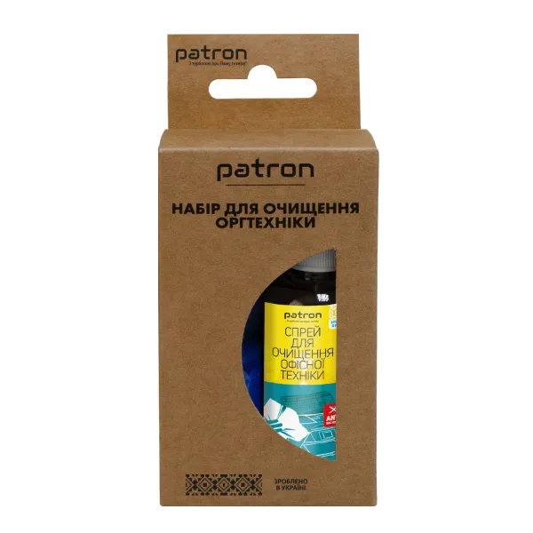 Набор для очистки оргтехники 2в1 (Спрей 50 мл + Салфетка) Patron (F3-016)