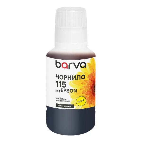 Чернила для Epson 115 Y специальные 140 мл, OneKey, водорастворимые, желтые Barva (E115-875e)