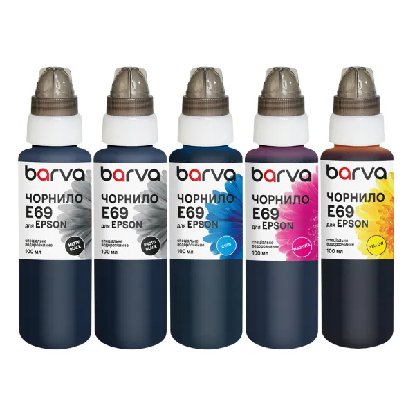 Комплект чернил для Epson T69 специальные 5x100 мл, водорастворимые, MB/PB/C/M/Y Barva (E69-100-MP)