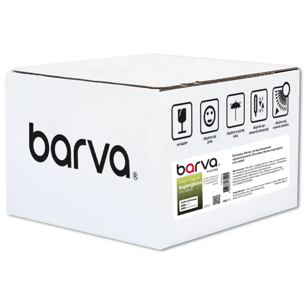 Фотобумага суперглянец 260 г/м2, 13x18 см, 500 л Everyday Barva (IP-RE260-440)