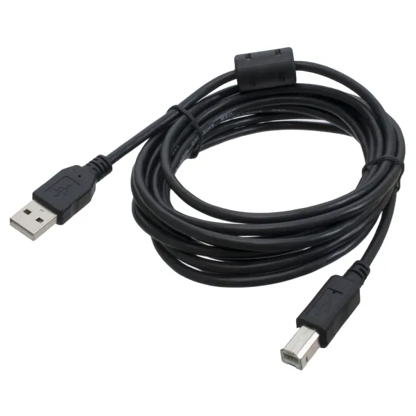 Кабель для принтера USB 2.0 AM/BM 3 м, черный, с ферритом Patron (PN-AMBM-30F)