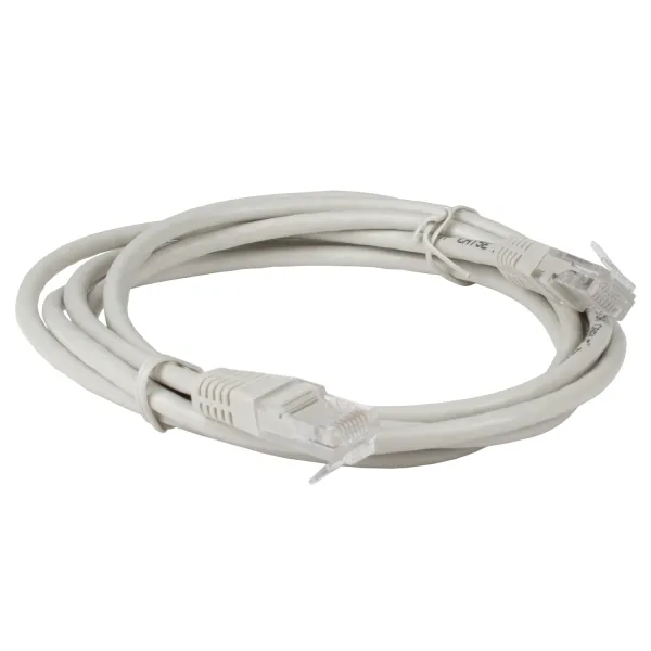 Патч-корд UTP CAT.5E 2 м серый Patron (PN-PATCH-2M)