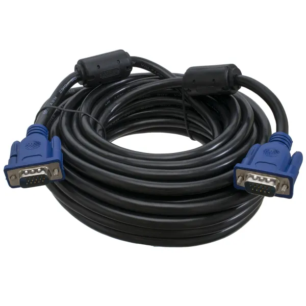 Кабель VGA-VGA 10 м, 2 феррита Patron (PN-VGA-VGA-10М)