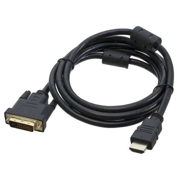 Кабель DVI-HDMI (DVI-D 24+1 M TO HDMI M) 1,8 м, с ферритом Patron (PN-DVI-HDMI-18F)