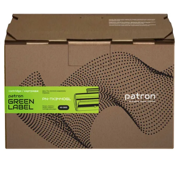 Тонер-картридж сумісний Kyocera Mita TK-3440 Green Label Patron (PN-TK3440GL)